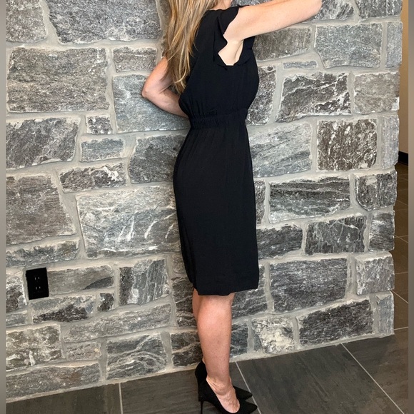 Kate Spade Black Flutter Sleeve Elastic Waist Dress size 8 - Picture 5 of 10